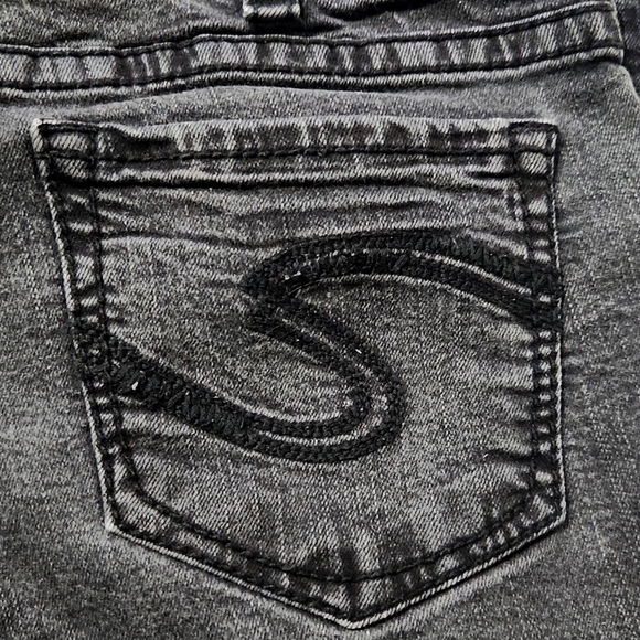 Silver Jeans Co. Suki Mid Skinny Distressed Black Women's Size W30/L31 - Picture 3 of 11